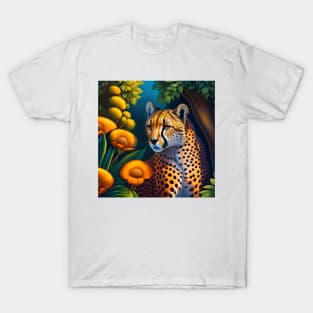 Cheetah Flowers T-Shirt